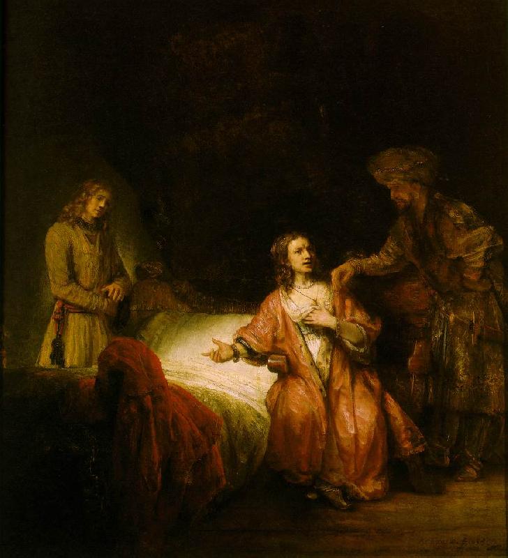REMBRANDT Harmenszoon van Rijn Joseph Accused by Potiphar's Wife Germany oil painting art